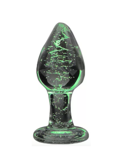 Plug anal de cristal fluorescente mediano