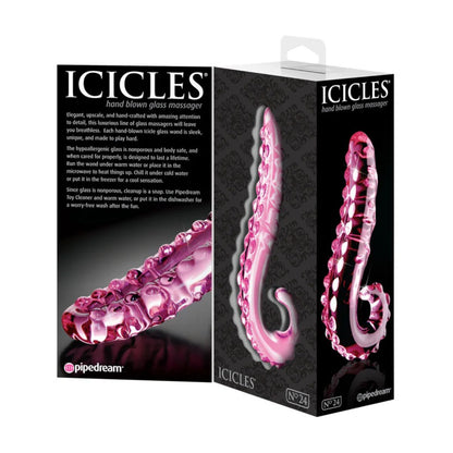 Plug anal de cristal jumbo Pipedram Icicles No 24 Pink