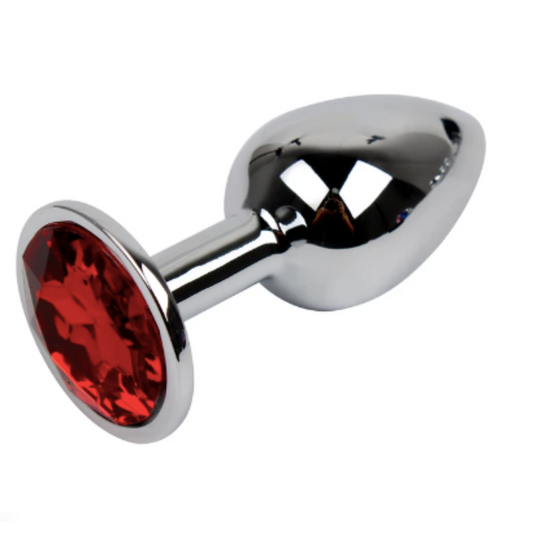Plug anal metálico rojo
