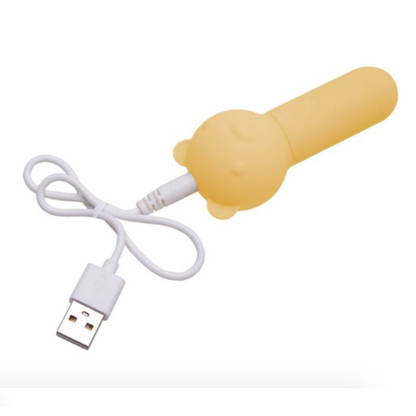 Bala vibradora y plug anal de osito amarillo