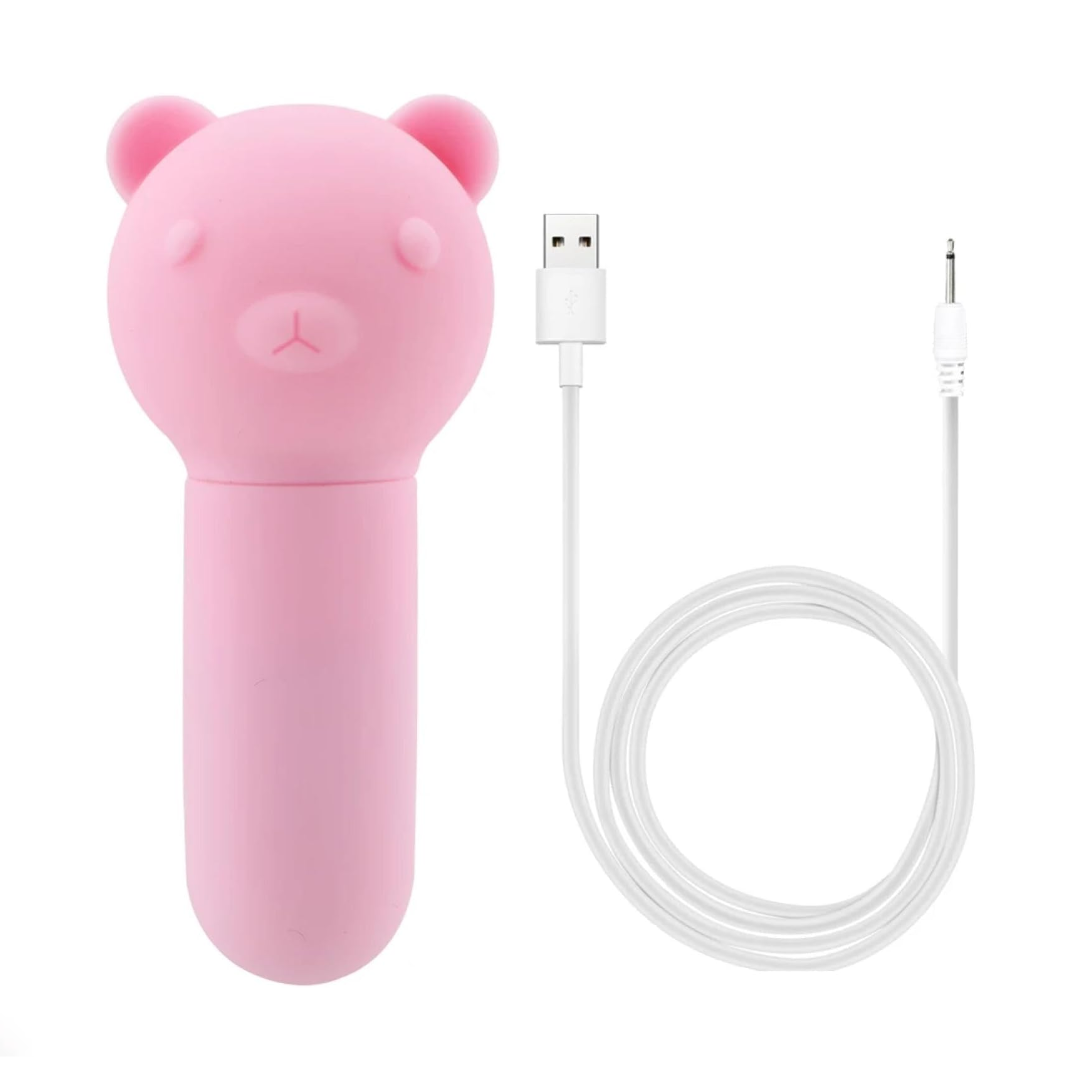 Bala vibradora y plug anal de osito rosa