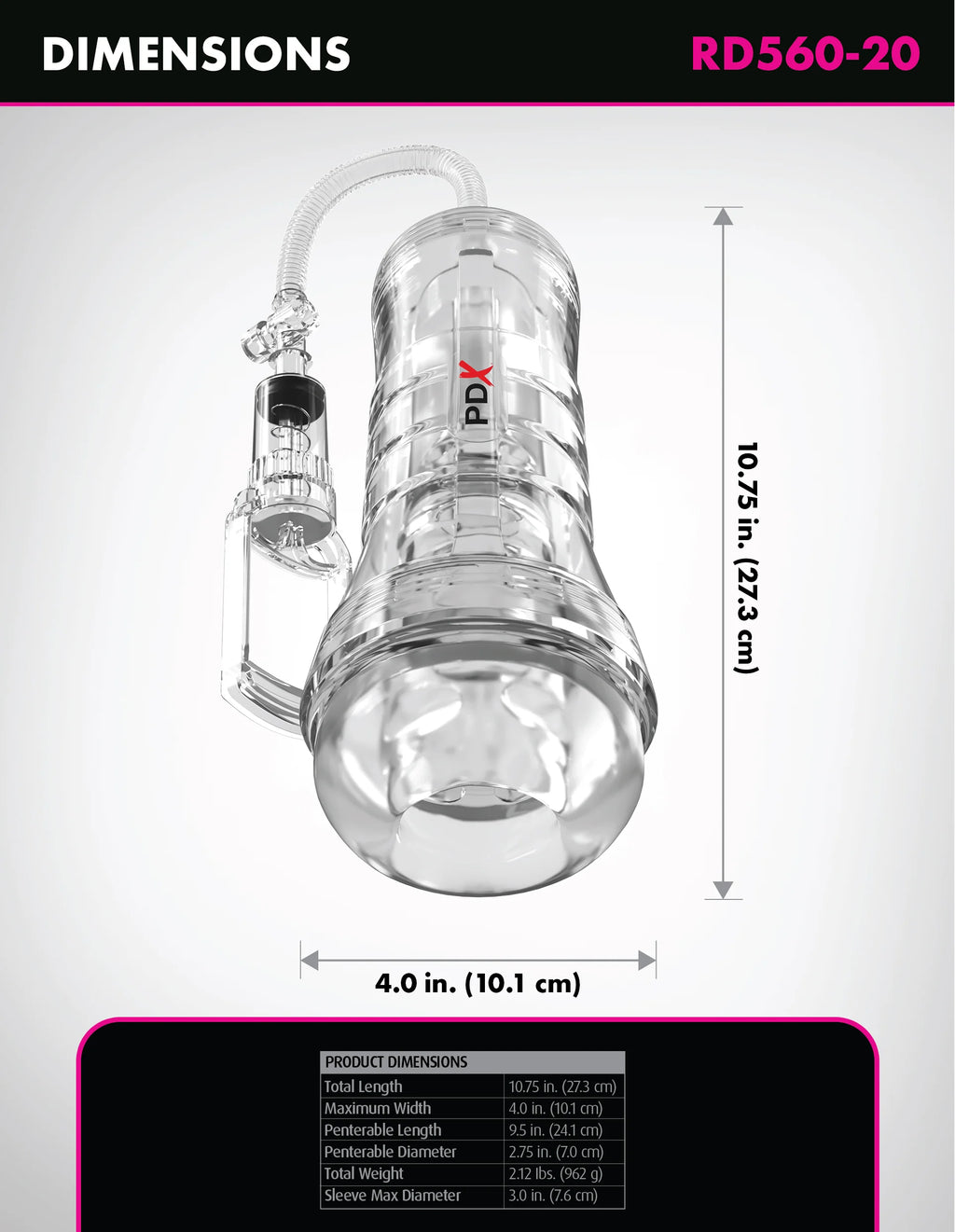 Bomba de Vacío ViewTube Vac XXL PDX Elite Pipedream - Pipedream - Imagen 6 | La Juguetería de Adultos