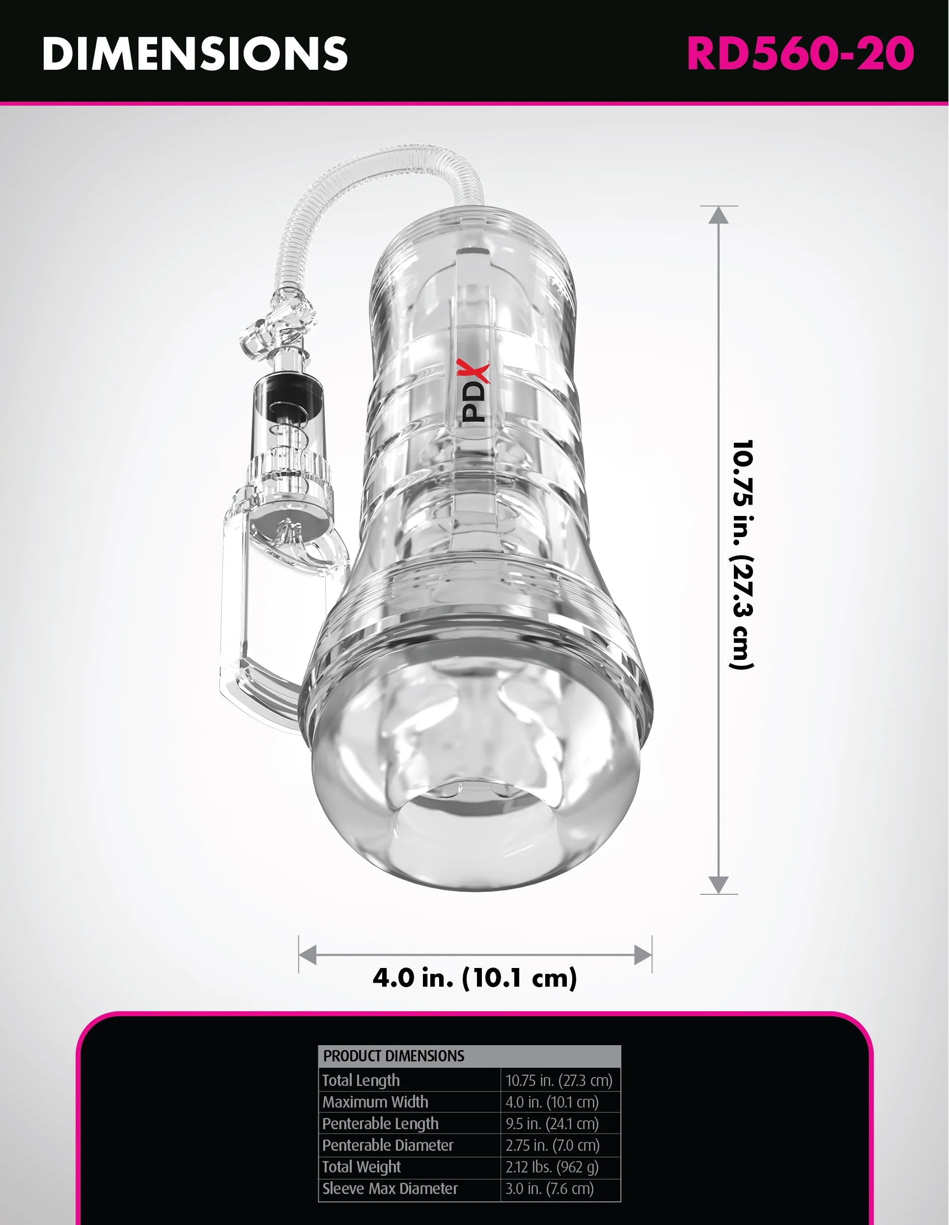 Bomba de Vacío ViewTube Vac XXL PDX Elite Pipedream - Pipedream - Imagen 6 | La Juguetería de Adultos