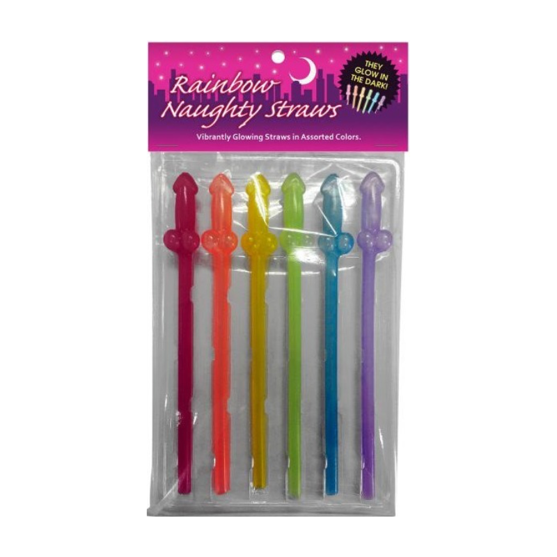 Comprar popotes rainbow naughty straw - accesorios y productos para despedida de soltera o soltero