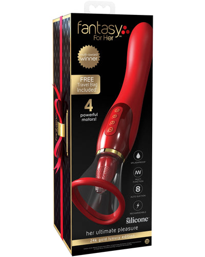 Succionador Her Ultimate Pleasure Rojo/Oro 24K