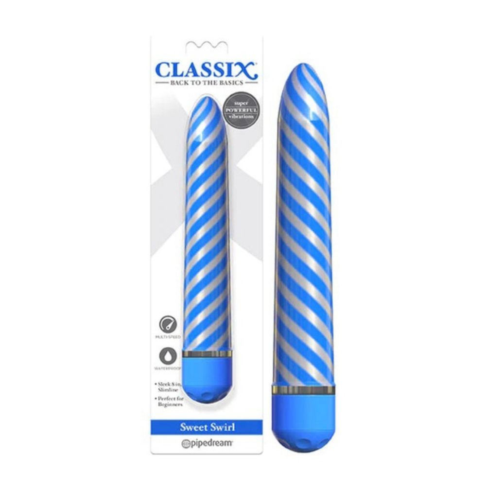 Vibrador Classix Sweet Swirl Blue - Pipedream | La Juguetería de Adultos
