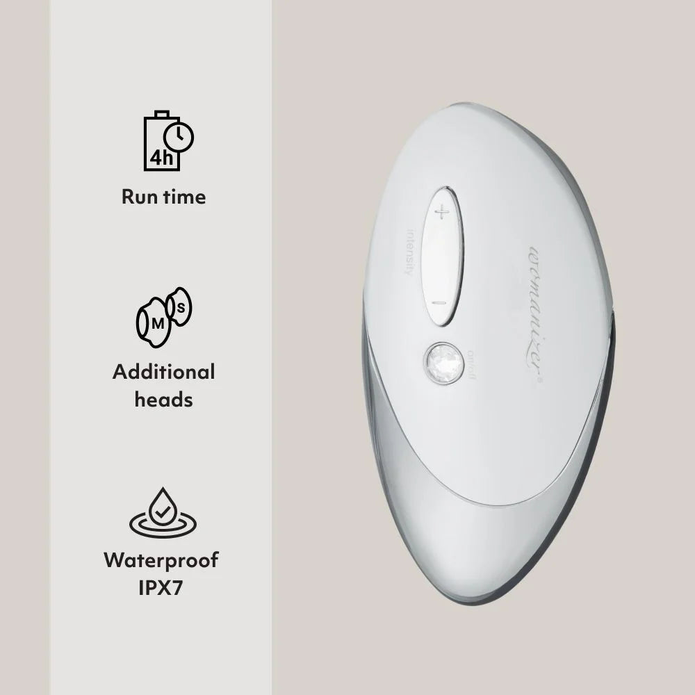 Womanizer Pro W500 White/Chrome – Succionador Clitorial con Swarovski
