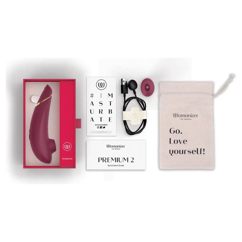Womanizer Premium 2 Red/Gold – Succionador Clitorial con Pleasure Air